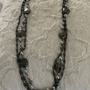 Premier‎ Designs multilayer necklace.Beads,glass and faux pearls .